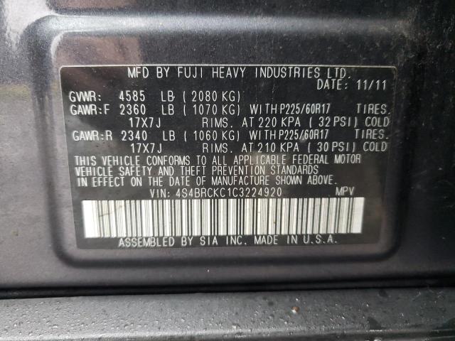 Photo 12 VIN: 4S4BRCKC1C3224920 - SUBARU OUTBACK 