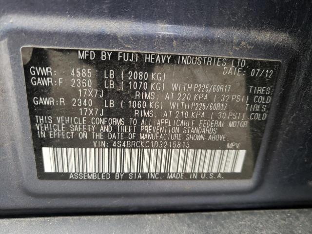 Photo 11 VIN: 4S4BRCKC1D3215815 - SUBARU OUTBACK 