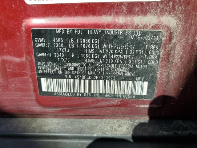 Photo 11 VIN: 4S4BRCKC2B3393973 - SUBARU OUTBACK 