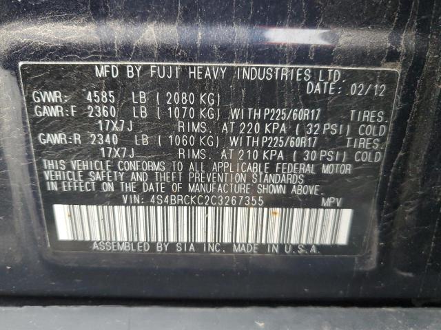 Photo 12 VIN: 4S4BRCKC2C3267355 - SUBARU OUTBACK 2. 