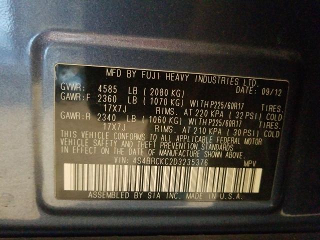 Photo 9 VIN: 4S4BRCKC2D3235376 - SUBARU OUTBACK 2. 