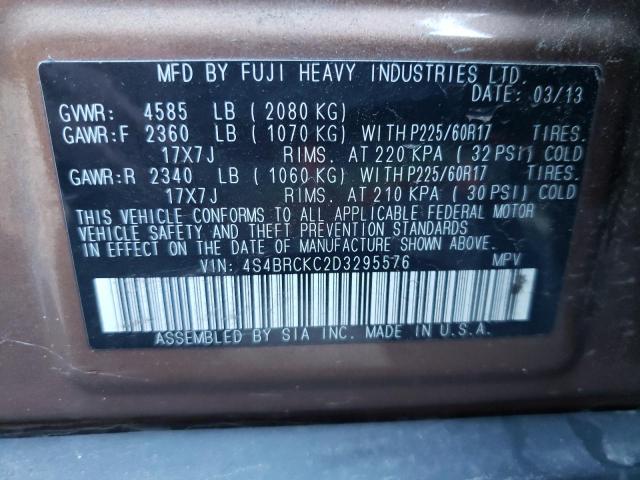 Photo 11 VIN: 4S4BRCKC2D3295576 - SUBARU OUTBACK 2. 