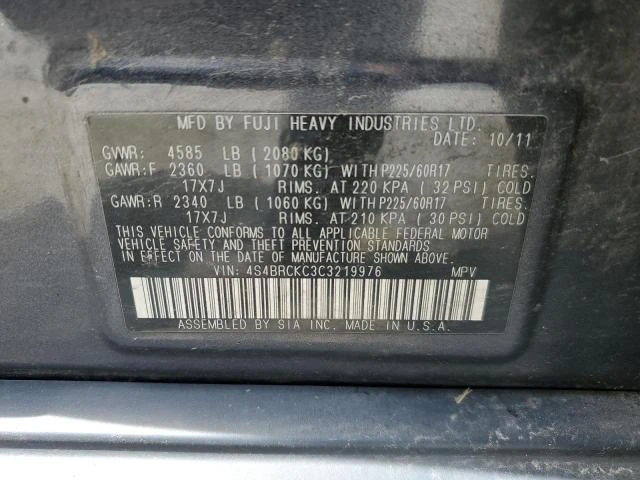 Photo 12 VIN: 4S4BRCKC3C3219976 - SUBARU OUTBACK 2. 