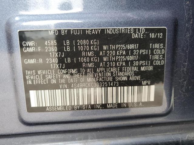 Photo 11 VIN: 4S4BRCKC3D3251473 - SUBARU OUTBACK 