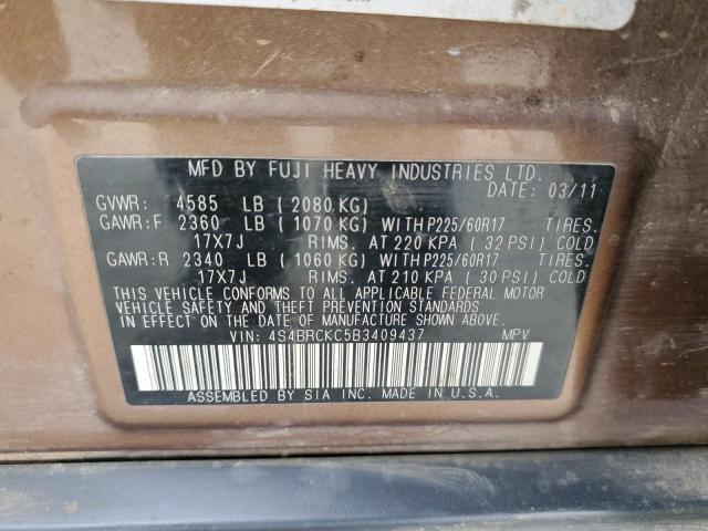 Photo 12 VIN: 4S4BRCKC5B3409437 - SUBARU OUTBACK 