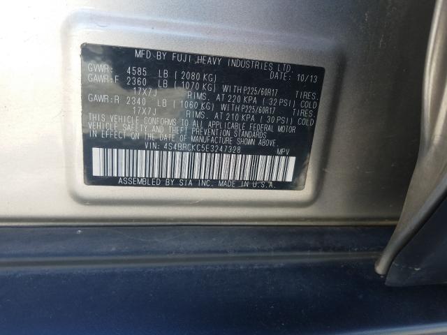 Photo 9 VIN: 4S4BRCKC5E3247328 - SUBARU OUTBACK 2. 