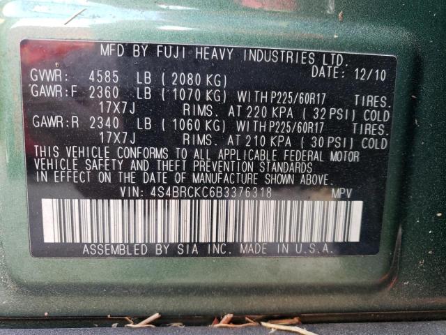 Photo 9 VIN: 4S4BRCKC6B3376318 - SUBARU OUTBACK 2. 