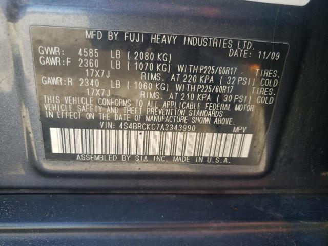 Photo 9 VIN: 4S4BRCKC7A3343990 - SUBARU OUTBACK 2. 