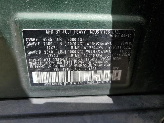 Photo 12 VIN: 4S4BRCKC7D3234823 - SUBARU OUTBACK 