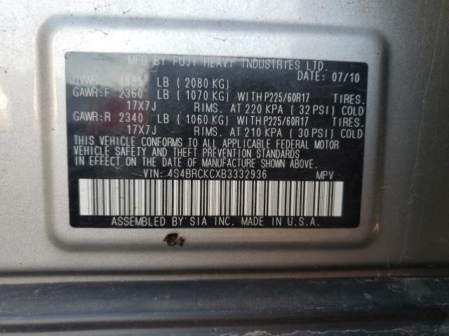 Photo 9 VIN: 4S4BRCKCXB3332936 - SUBARU OUTBACK 2. 