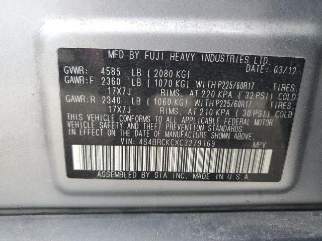 Photo 12 VIN: 4S4BRCKCXC3279169 - SUBARU OUTBACK 