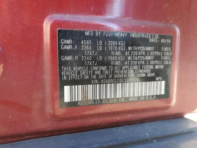 Photo 12 VIN: 4S4BRCLC0E3328820 - SUBARU OUTBACK 