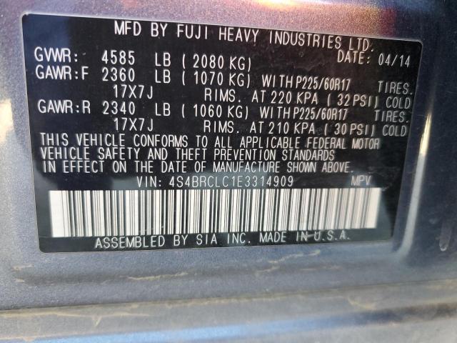 Photo 12 VIN: 4S4BRCLC1E3314909 - SUBARU OUTBACK 