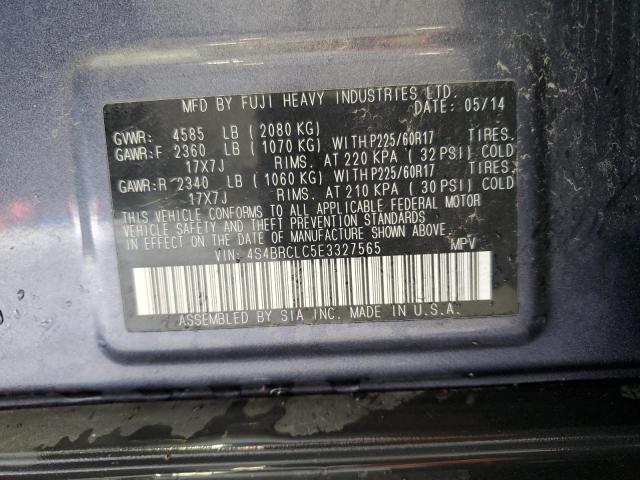 Photo 12 VIN: 4S4BRCLC5E3327565 - SUBARU OUTBACK 