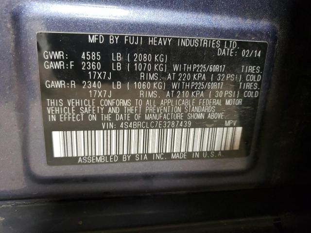 Photo 9 VIN: 4S4BRCLC7E3287439 - SUBARU OUTBACK 2. 