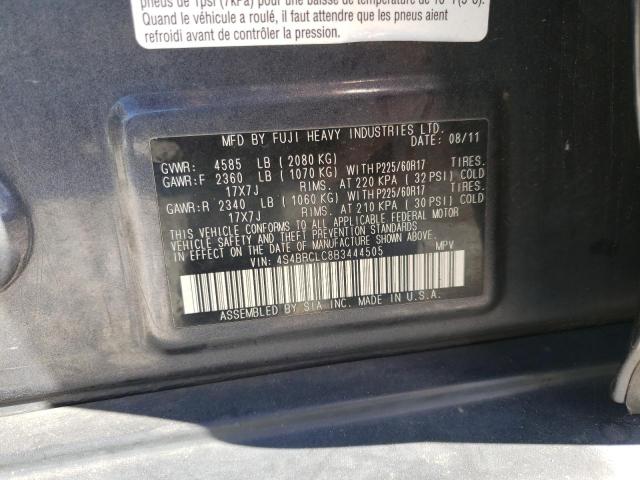 Photo 12 VIN: 4S4BRCLC8B3444505 - SUBARU OUTBACK 