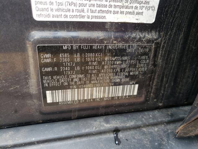 Photo 9 VIN: 4S4BRCLC9B3355784 - SUBARU OUTBACK 2. 