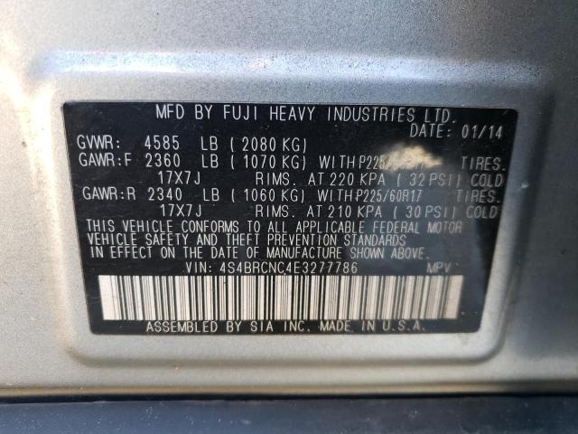 Photo 9 VIN: 4S4BRCNC4E3277786 - SUBARU OUTBACK 2. 