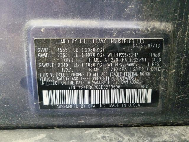 Photo 9 VIN: 4S4BRCPC6E3213696 - SUBARU OUTBACK 