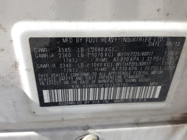 Photo 9 VIN: 4S4BRCSC1D3320192 - SUBARU OUTBACK 2. 