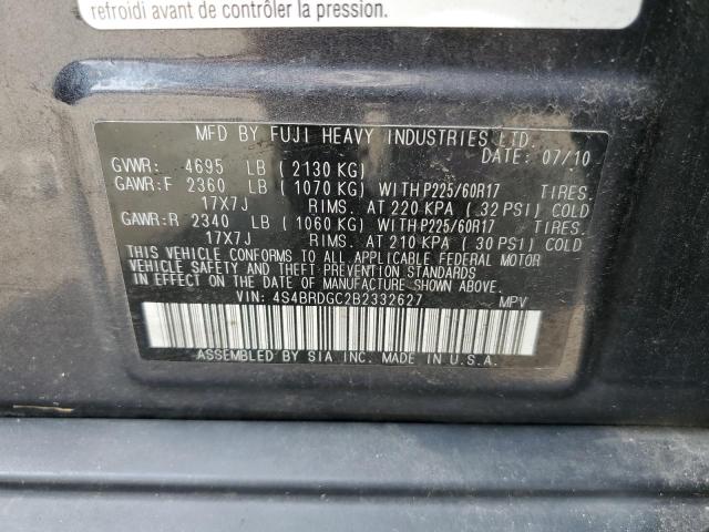 Photo 11 VIN: 4S4BRDGC2B2332627 - SUBARU OUTBACK 