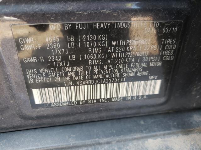 Photo 9 VIN: 4S4BRDJC1A2370471 - SUBARU OUTBACK 3. 