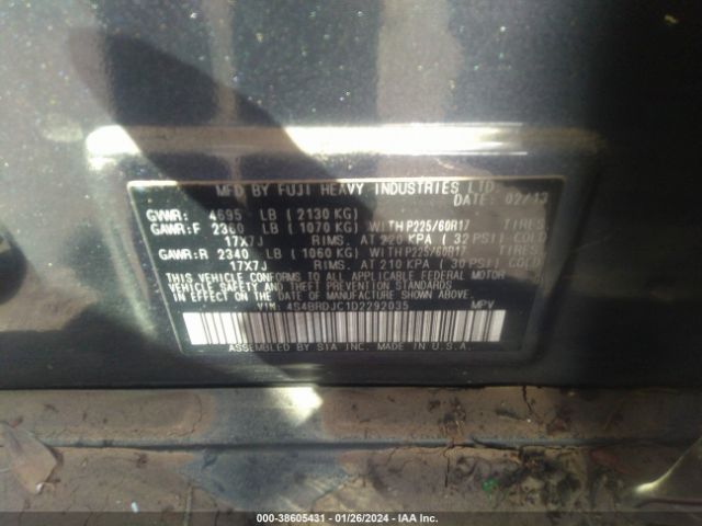 Photo 8 VIN: 4S4BRDJC1D2292035 - SUBARU OUTBACK 