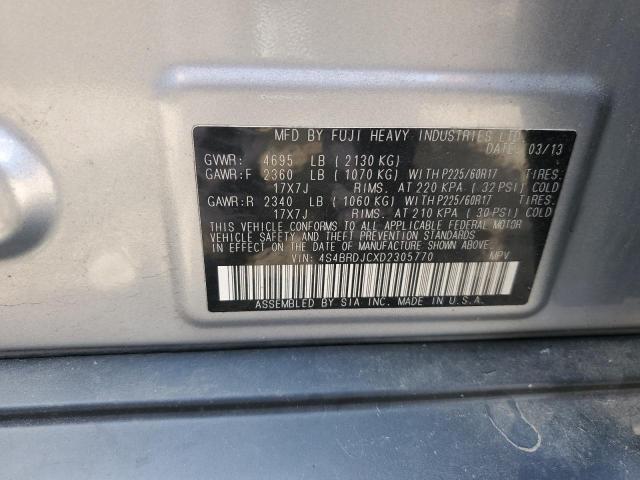 Photo 11 VIN: 4S4BRDJCXD2305770 - SUBARU OUTBACK 