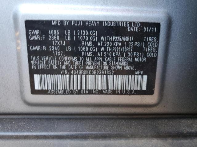 Photo 11 VIN: 4S4BRDKC0B2391652 - SUBARU OUTBACK 3. 