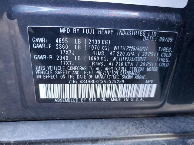 Photo 11 VIN: 4S4BRDKC3A2329239 - SUBARU OUTBACK 