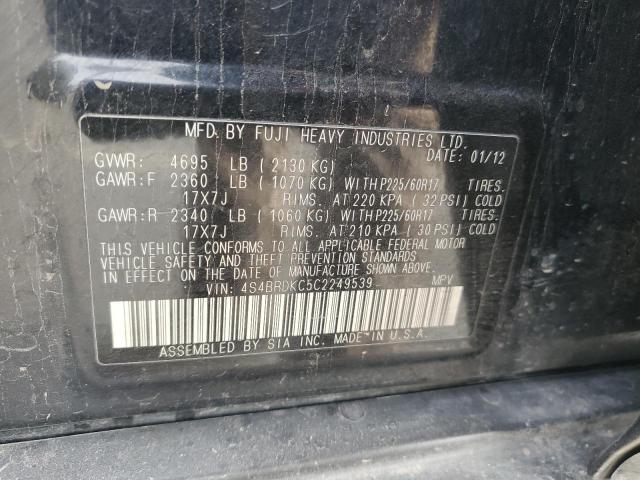 Photo 12 VIN: 4S4BRDKC5C2249539 - SUBARU OUTBACK 3. 