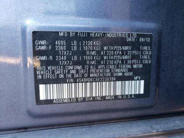 Photo 11 VIN: 4S4BRDKC5E2230394 - SUBARU OUTBACK 