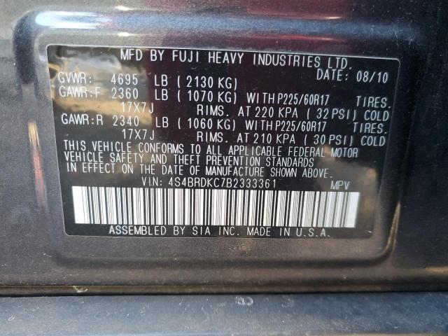 Photo 12 VIN: 4S4BRDKC7B2333361 - SUBARU OUTBACK 3. 