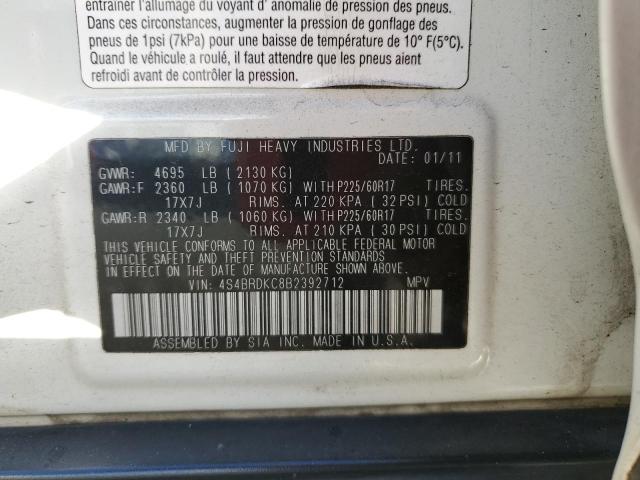 Photo 12 VIN: 4S4BRDKC8B2392712 - SUBARU OUTBACK 3. 