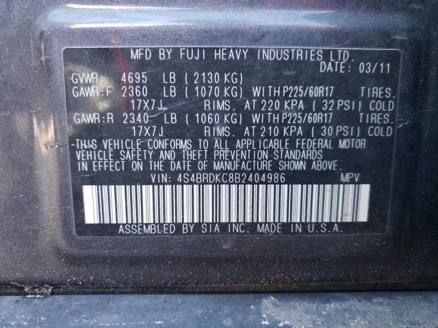 Photo 12 VIN: 4S4BRDKC8B2404986 - SUBARU OUTBACK 