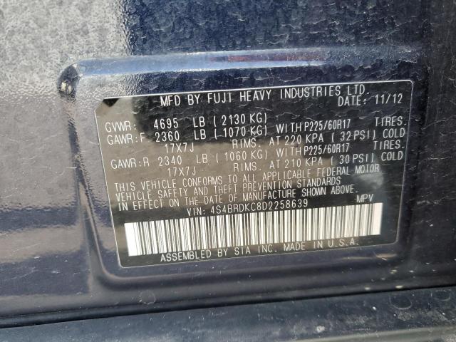 Photo 11 VIN: 4S4BRDKC8D2258639 - SUBARU OUTBACK 