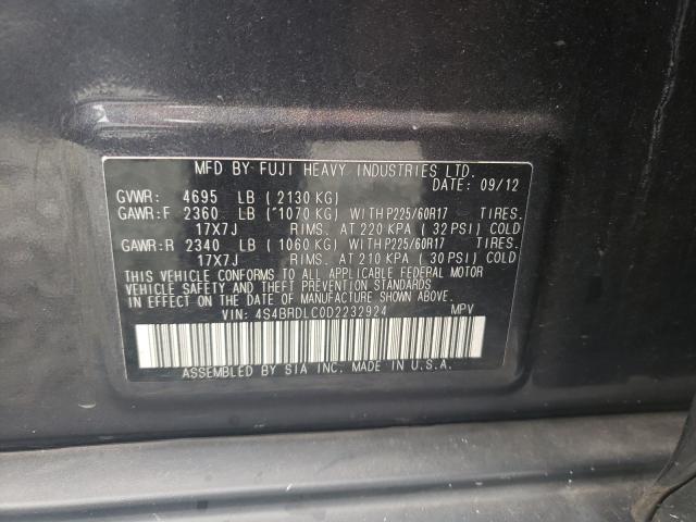 Photo 9 VIN: 4S4BRDLC0D2232924 - SUBARU OUTBACK 3. 