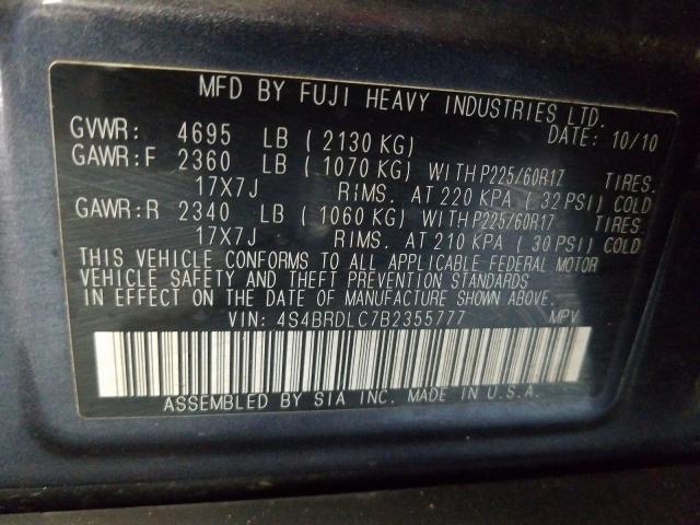 Photo 9 VIN: 4S4BRDLC7B2355777 - SUBARU OUTBACK 3. 