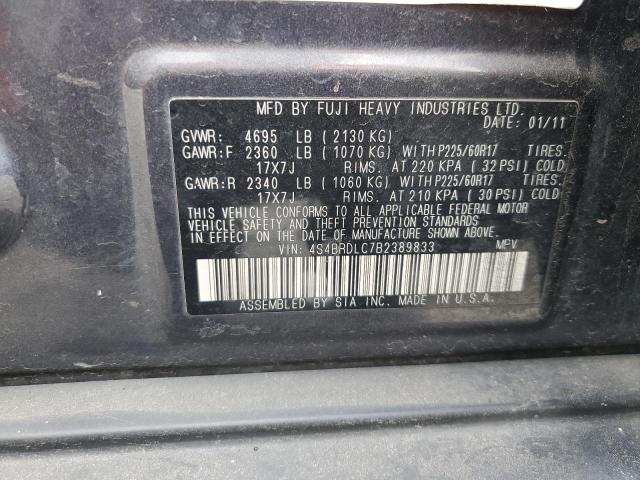 Photo 11 VIN: 4S4BRDLC7B2389833 - SUBARU OUTBACK 