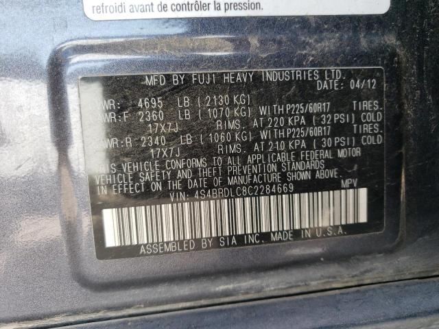 Photo 11 VIN: 4S4BRDLC8C2284669 - SUBARU OUTBACK 3. 