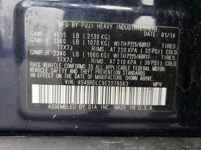 Photo 11 VIN: 4S4BRDLC9E2279063 - SUBARU OUTBACK 