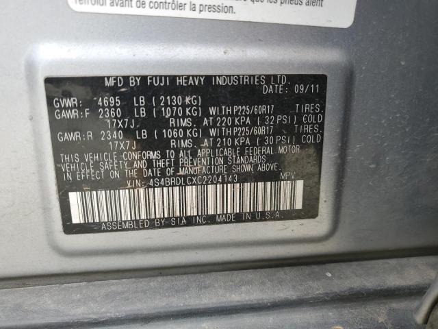 Photo 11 VIN: 4S4BRDLCXC2204143 - SUBARU OUTBACK 3. 