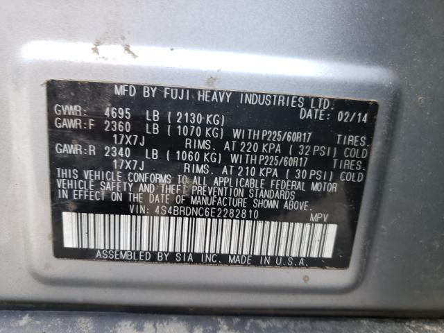 Photo 9 VIN: 4S4BRDNC6E2282810 - SUBARU OUTBACK 3. 