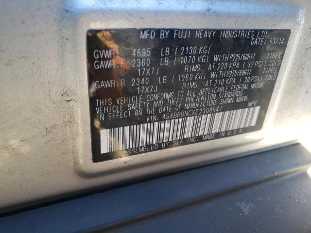 Photo 12 VIN: 4S4BRDNCXE2300547 - SUBARU OUTBACK 