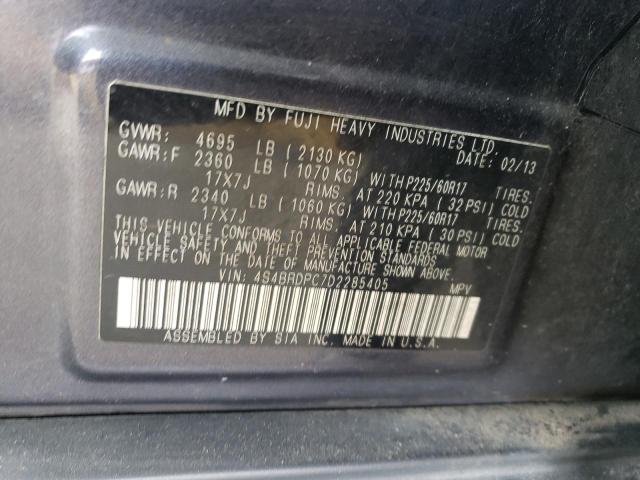 Photo 11 VIN: 4S4BRDPC7D2285405 - SUBARU OUTBACK 