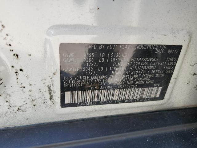 Photo 12 VIN: 4S4BRDSCXD2224363 - SUBARU OUTBACK 3. 