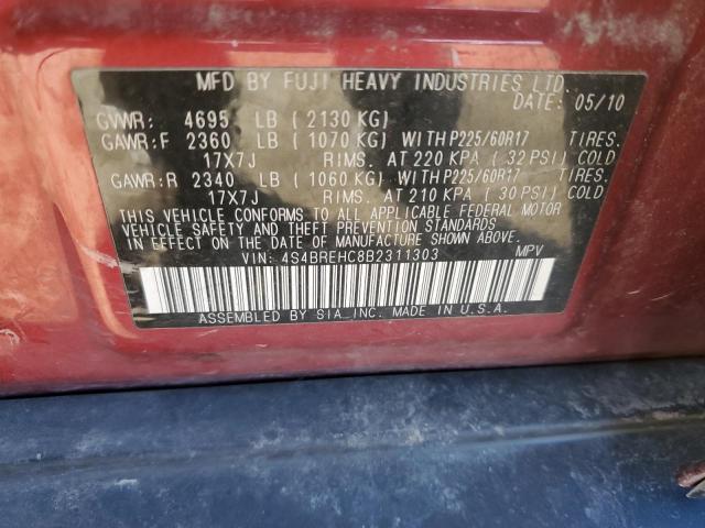 Photo 12 VIN: 4S4BREHC8B2311303 - SUBARU OUTBACK 3. 