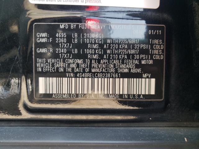 Photo 9 VIN: 4S4BRELC8B2387661 - SUBARU OUTBACK 3. 