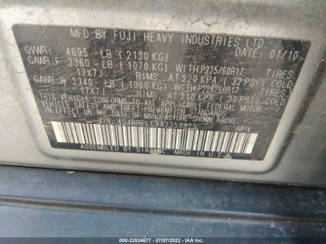 Photo 8 VIN: 4S4BRELC9A2353825 - SUBARU OUTBACK 