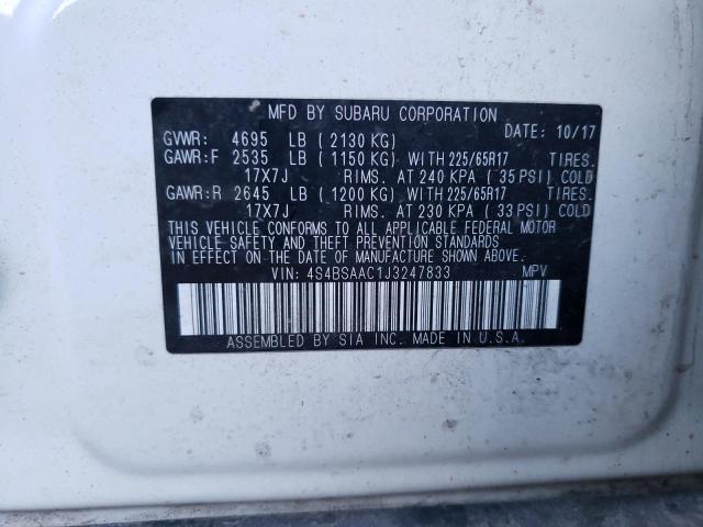 Photo 11 VIN: 4S4BSAAC1J3247833 - SUBARU OUTBACK 